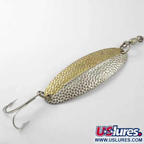 Vintage Williams Wabler, 2/3oz Silver / Gold (Silver plated) fishing spoon #1202