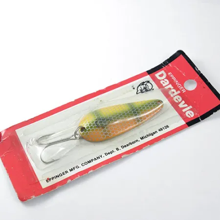 Eppinger Dardevle Imp, 2/5oz Yellow / Green / Orange fishing spoon #1203