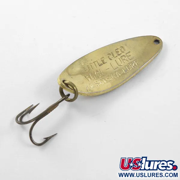 Vintage Seneca Little Cleo, 1/4oz Black / Gold fishing spoon #1208