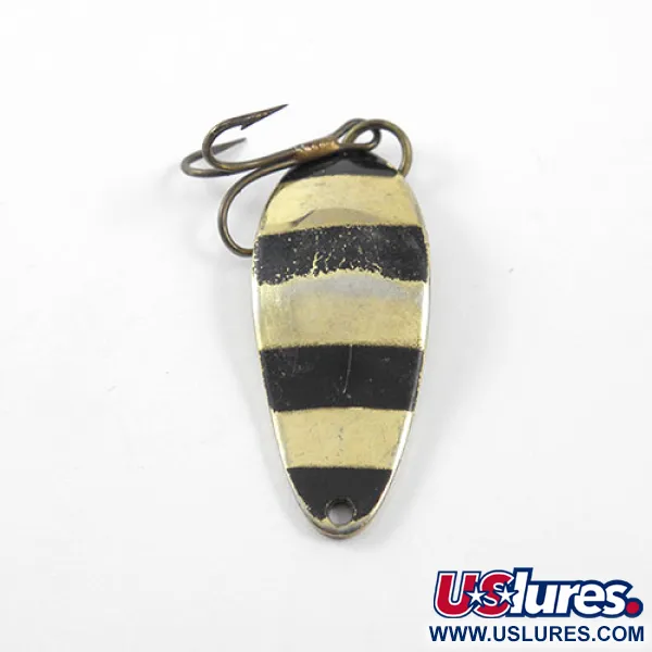 Vintage Seneca Little Cleo, 1/4oz Black / Gold fishing spoon #1208