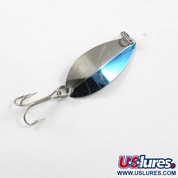 Vintage Acme Little Cleo, 1/16oz Nickel / Blue fishing spoon #1209