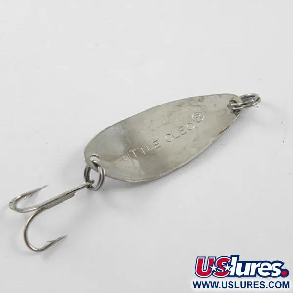 Vintage Acme Little Cleo, 1/16oz Nickel / Blue fishing spoon #1209