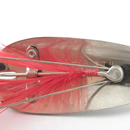 Vintage Eppinger Weedless Dardevle Dardevlet , 3/4oz White / Green / Nickel fishing spoon #1218