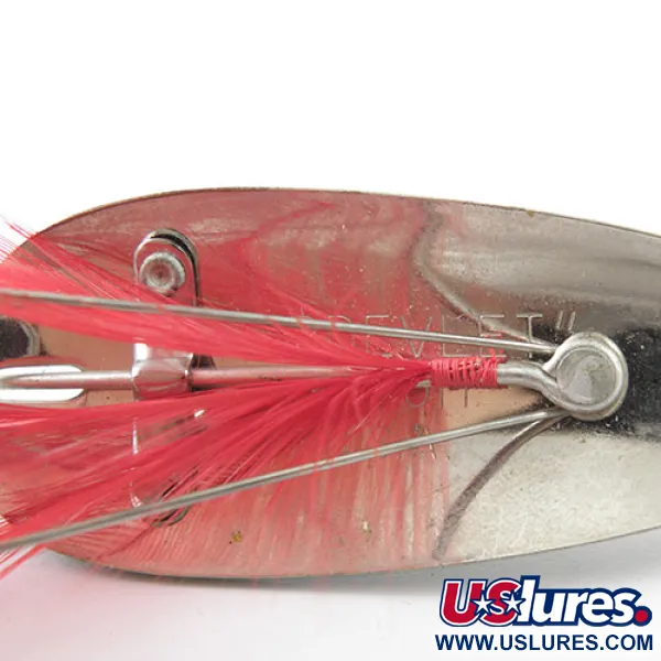 Vintage  Eppinger Weedless Dardevle Dardevlet , 3/4oz White / Green / Nickel fishing spoon #1218