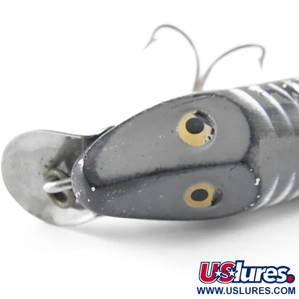 Vintage   Heddon River Runt 1220, 2/5oz Black / White fishing lure #1220