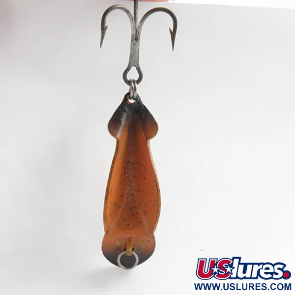 Vintage Buck Perry spoonplug, 3/16oz Brown fishing spoon #1229