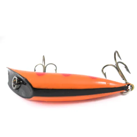 Vintage Canadian Wiggler, 1oz Orange / Black / Red fishing lure #1249