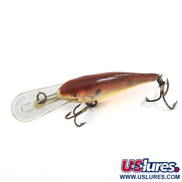 Vintage Rapala Deep Runner 5, 3/16oz Brown fishing lure #1253