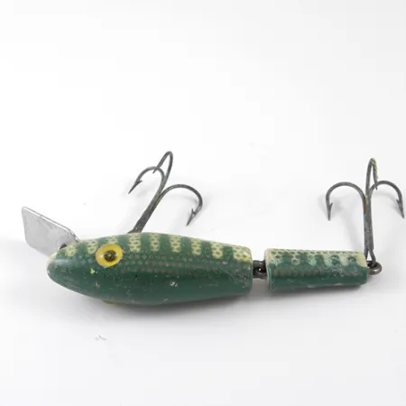 Vintage L&S Bait Mirro lure MirrOlure Bass-master model 25, 1/3oz Green fishing lure #1261