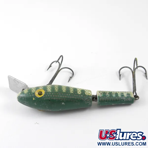 Vintage  L&S Bait Mirro lure MirrOlure Bass-master model 25, 1/3oz Green fishing lure #1261