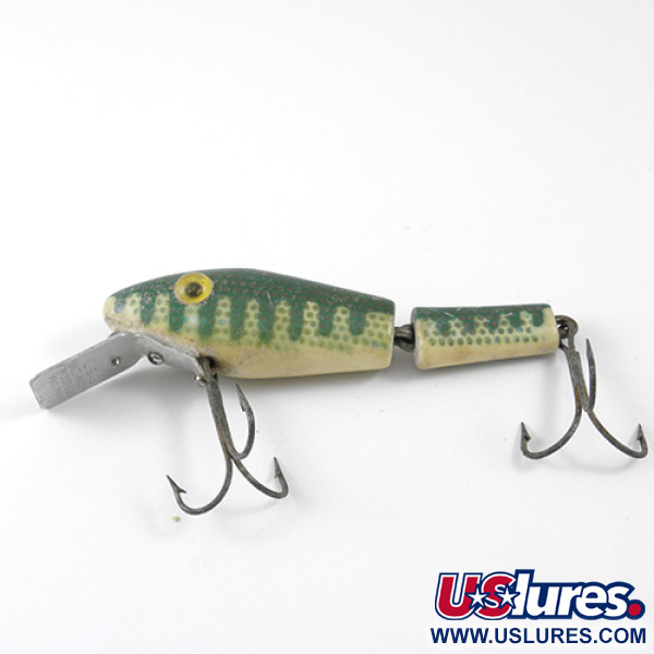 Vintage  L&S Bait Mirro lure MirrOlure Bass-master model 25, 1/3oz Green fishing lure #1261