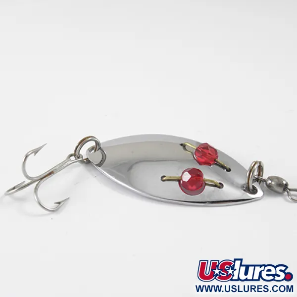Vintage  Hofschneider Red Eye junior 1267, 1/3oz Nickel / Red Eyes fishing spoon #1267