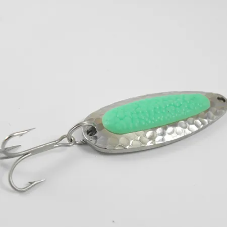 Blue Fox Pixee, 1/2oz Nickel / Green fishing spoon #1273