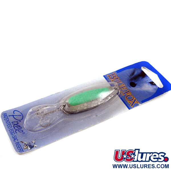   Blue Fox Pixee, 1/2oz Nickel / Green fishing spoon #1273