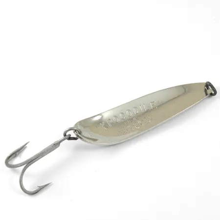 Vintage Luhr Jensen Krocodile Die #5, 1oz Nickel (Hammered Nickel) fishing spoon #1281