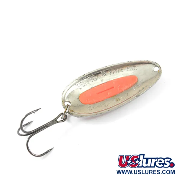 Vintage   Blue Fox Pixee , 3/4oz Nickel / Orange fishing spoon #1282