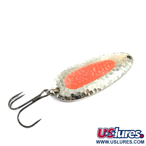 Vintage   Blue Fox Pixee , 3/4oz Nickel / Orange fishing spoon #1282
