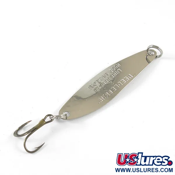 Vintage  Luhr Jensen Needlefish 2, 3/32oz Nickel fishing spoon #1292