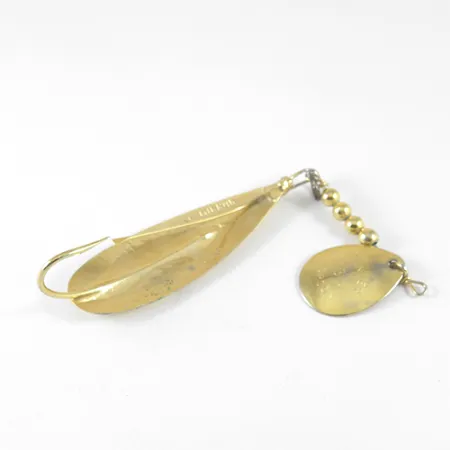 Vintage Johnson Silver Minnow, 1/2oz Gold fishing spoon #1297