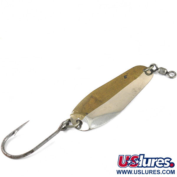 Vintage   Luhr Jensen McMahon 6, 1oz Nickel / Brass fishing spoon #1300