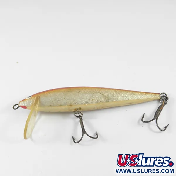 Vintage Finlandia Uistin Wobbler, 2/5oz Golden / Red fishing lure #1315