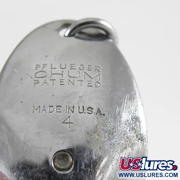 Vintage   Vintage Pflueger Chum Weedless spoon, 2/3oz Nickel fishing spoon #1317