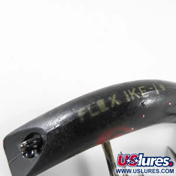 Vintage   Lazy Ike, 1/8oz Black / Red fishing lure #1318