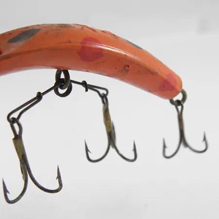 Vintage Yakima Bait Worden's Lures Flatfish, 1/4oz Orange fishing lure #1327