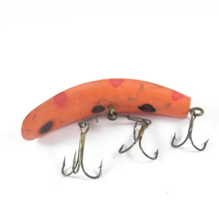 Vintage Yakima Bait Worden's Lures Flatfish, 1/4oz Orange fishing lure #1327