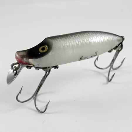 Vintage Heddon River Runt, 2/5oz Black / Gray fishing lure #1329