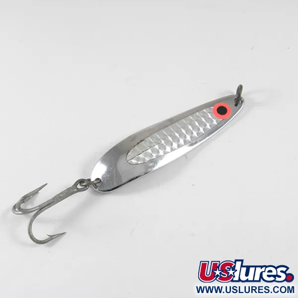 Vintage  Luhr Jensen Krocodile Die #4, 1/2oz Nickel fishing spoon #1333