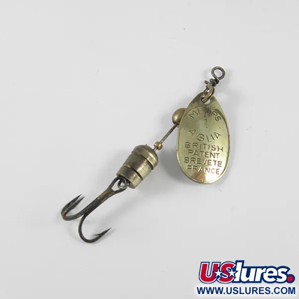 Vintage   Mepps Aglia 1, 1/8oz Brass spinning lure #1341