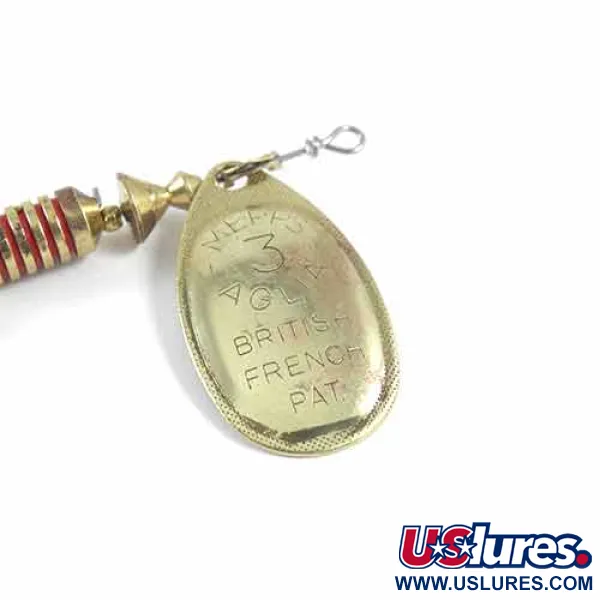 Vintage   Mepps Aglia 3, 1/4oz Brass spinning lure #1346