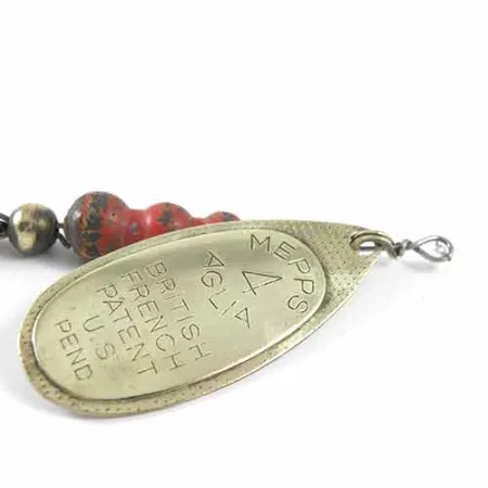 Vintage Mepps Aglia 4, 1/3oz Brass spinning lure #1347
