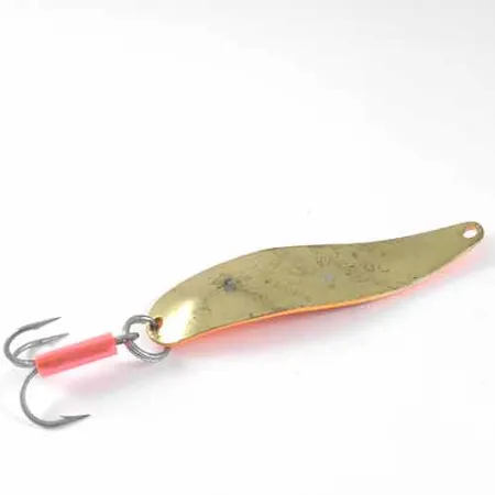 Vintage Mepps Syclops 2, 3/5oz Orange / Brass fishing spoon #1352