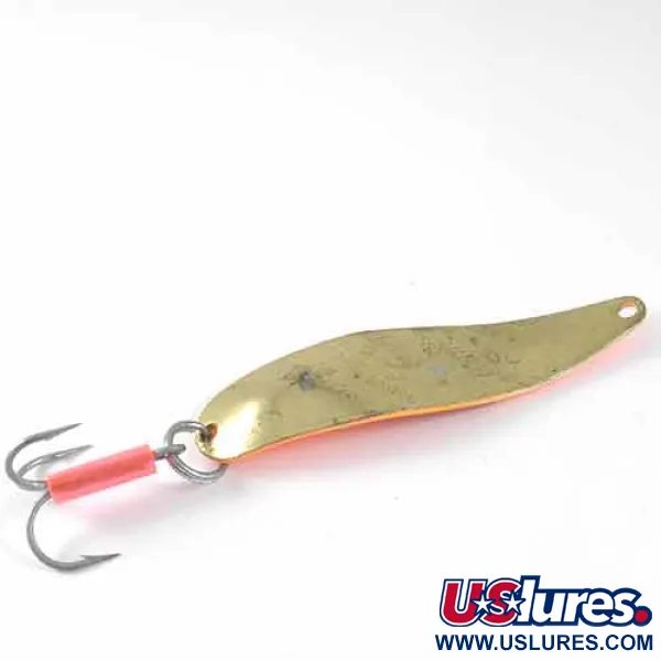 Vintage   Mepps Syclops 2, 3/5oz Orange / Brass fishing spoon #1352