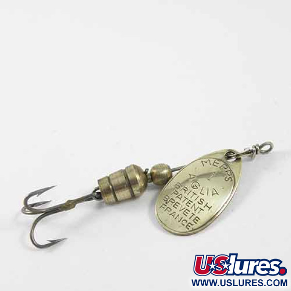 Vintage   Mepps Aglia 1, 1/8oz Brass spinning lure #1357