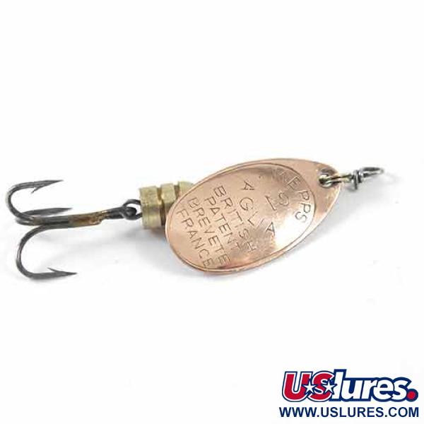 Vintage   Mepps Aglia 2, 3/16oz Copper spinning lure #1358