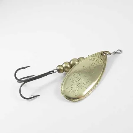 Vintage Mepps Aglia 5, 1/2oz Brass spinning lure #1359