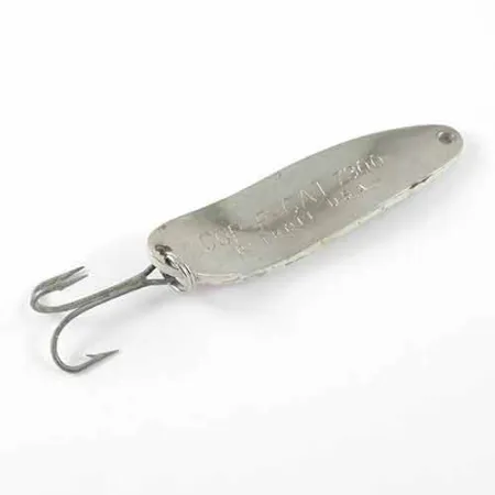 Vintage Eppinger Dardevle Cop-E-Cat 7300, 1/2oz White / Red / Nickel fishing spoon #1380