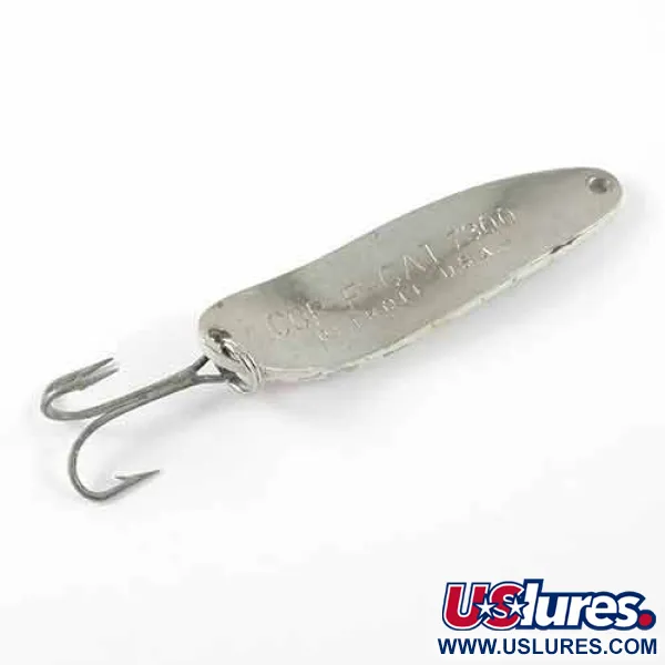 Vintage  Eppinger Dardevle Cop-E-Cat 7300, 1/2oz White / Red / Nickel fishing spoon #1380