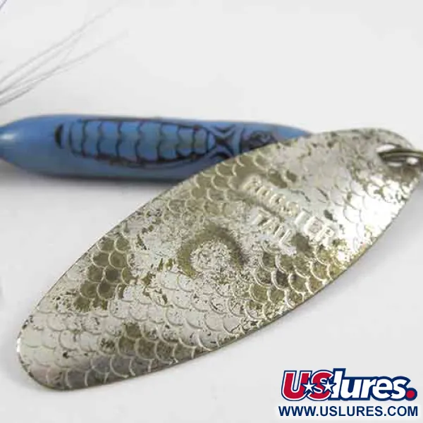 Vintage  Yakima Bait Worden’s Original Rooster Tail 6, 1/2oz Silver / Blue spinning lure #1393