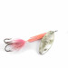 Vintage  Yakima Bait Worden’s Original Rooster Tail 6, 1/2oz Silver / Pink spinning lure #1396