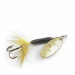 Vintage  Yakima Bait Worden’s Original Rooster Tail 4, 1/4oz Brass / Black / Yellow spinning lure #1397