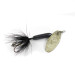 Vintage  Yakima Bait Worden’s Original Rooster Tail 4, 1/4oz Silver / Black spinning lure #1398