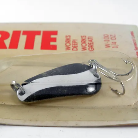 Seneca Wob-L-Rite, 1/4oz Black / White fishing spoon #1407