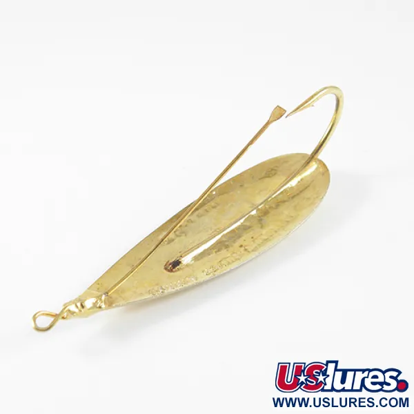 Vintage   Weedless Johnson Silver Minnow, 2/5oz Gold (24-carat Gold plated) fishing spoon #1413