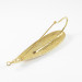 Vintage   Weedless Johnson Silver Minnow, 2/5oz Gold (24-carat Gold plated) fishing spoon #1413