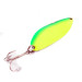 Vintage  Seneca Little Cleo (Hula Girl), 3/4oz Fluorescent Yellow / Green / Nickel fishing spoon #1414