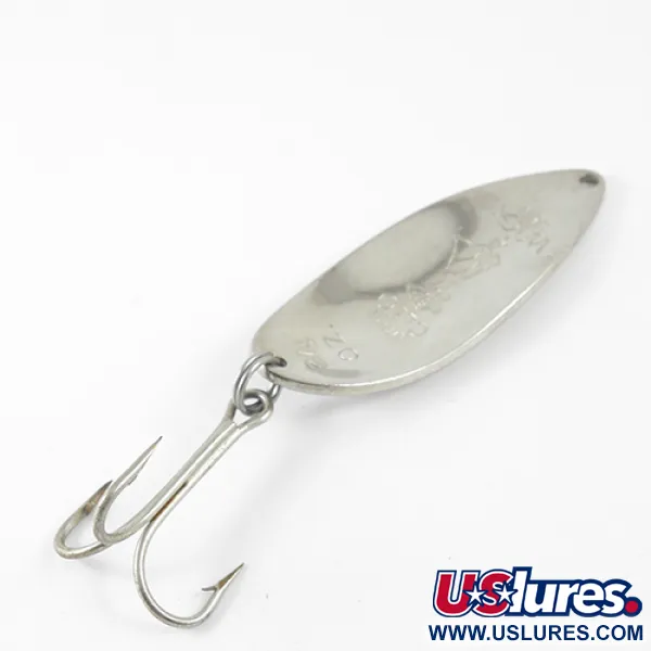 Vintage Seneca Little Cleo (Hula Girl), 3/4oz Nickel / Green fishing spoon #1420